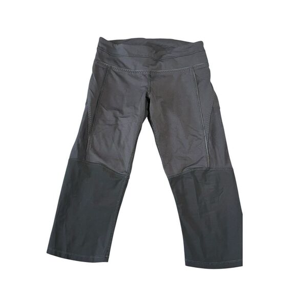 Lululemon Athletica Training Tough Mesh Cropped Leggings Sz 6 Athleisure Workout - Picture 1 of 8